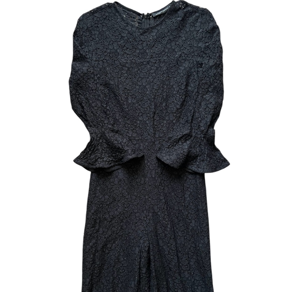 Dubai Zara Black Jumpsuit with Bishop Sleeves